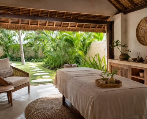Tropical treatment room at Love Island Spa in Watamu