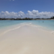 Love Island in Watamu, Kenya, visible at low tide across the coral reef.