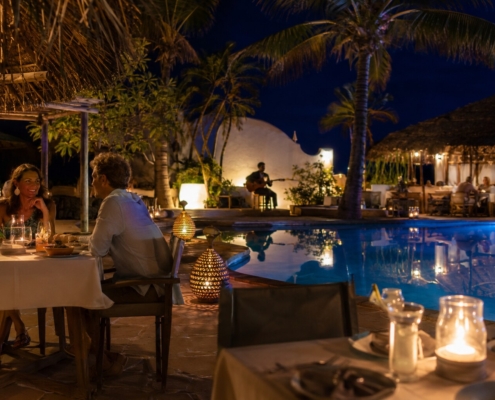 What to do at night in Watamu – dinner and live music at Visiwa