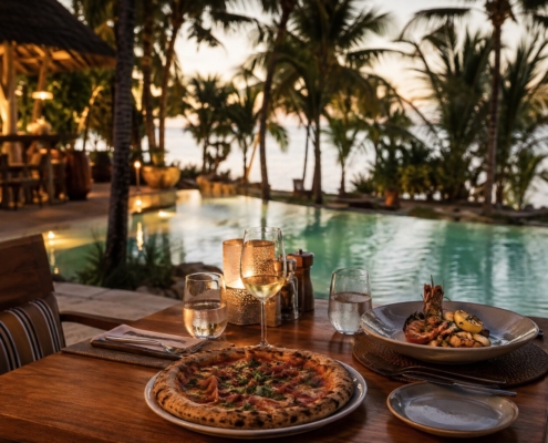 Where to eat in Watamu – poolside dining at Visiwa Restaurant