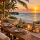 Christmas dinner overlooking the Indian Ocean in Watamu, Kenya