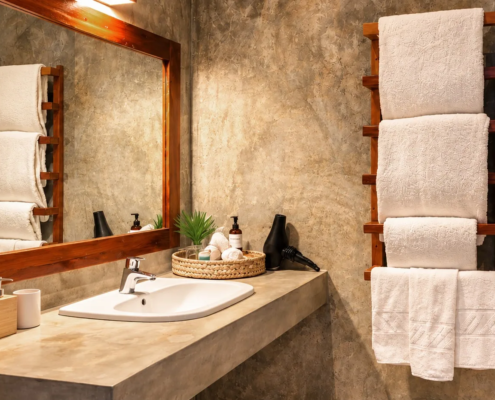 Family Suite en-suite bathroom at Visiwa Beach Resort, Watamu