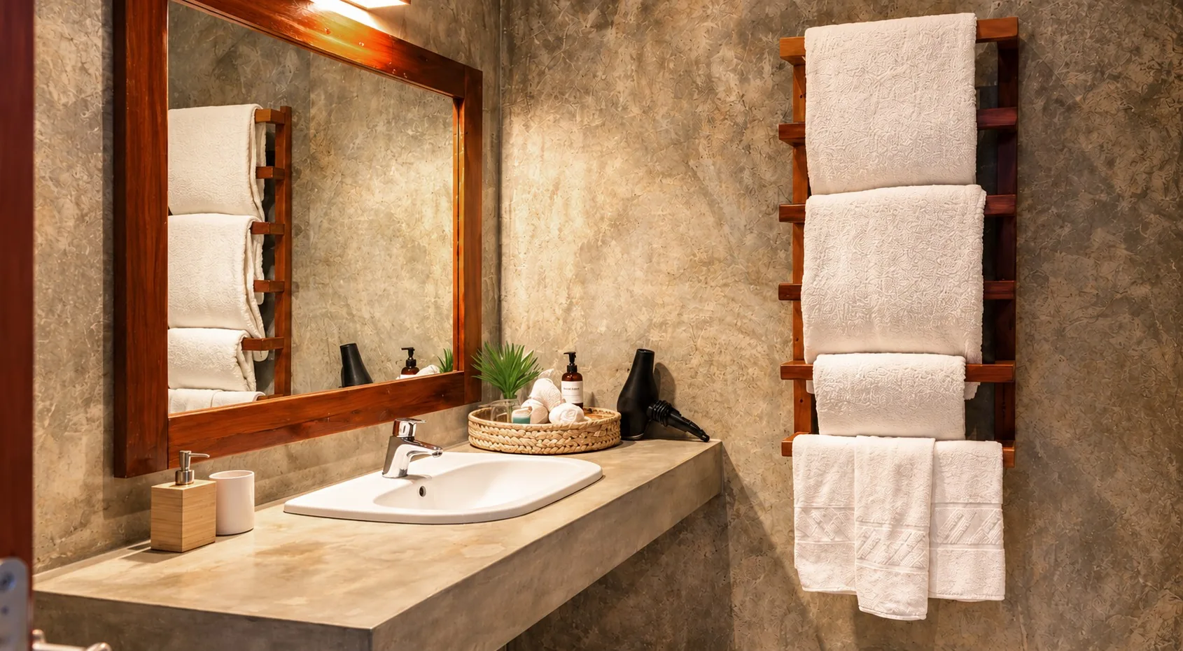 Family Suite en-suite bathroom at Visiwa Beach Resort, Watamu